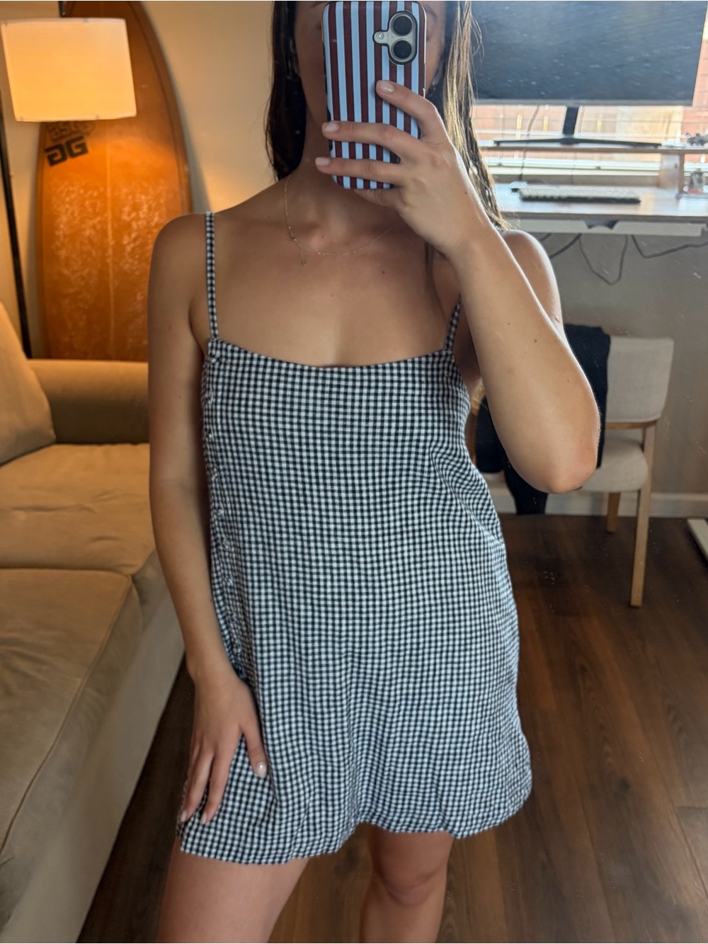 Gingham Slip Dress - Black & White
Abercrombie & Fitch - Picture 4 of 7